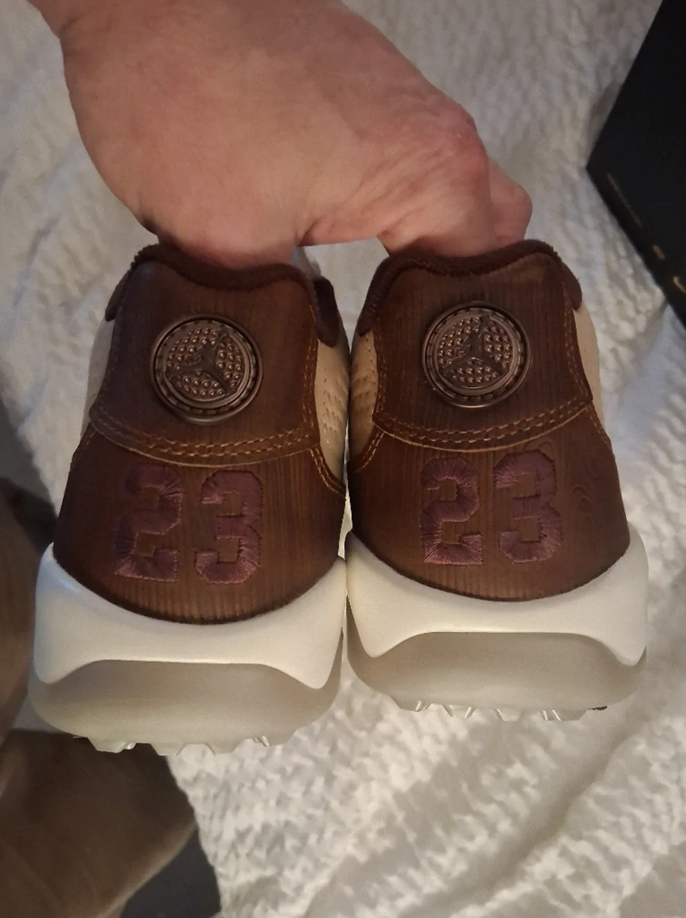 Jordan Men’s Low-Top Golf Cleats- Beige and Brown